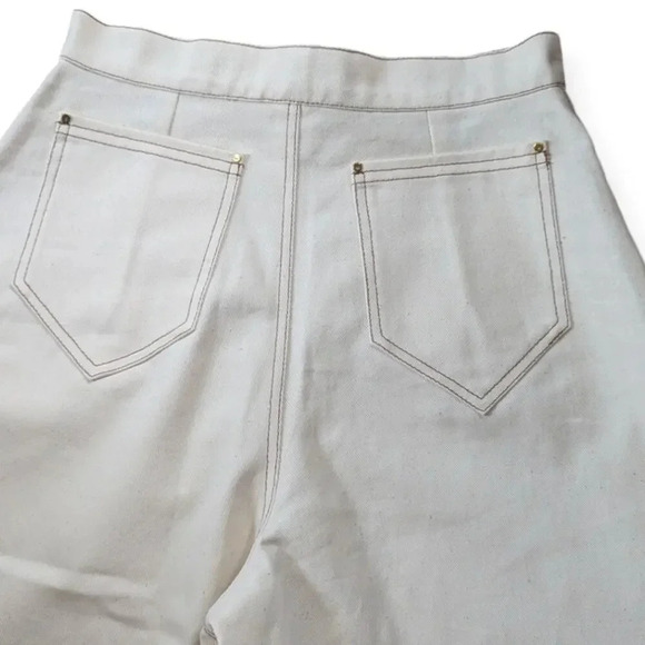 Salvage Cloth Double Zipper High Rise Wide Leg Jeans NYC Sustainable Streetwear - Picture 7 of 12